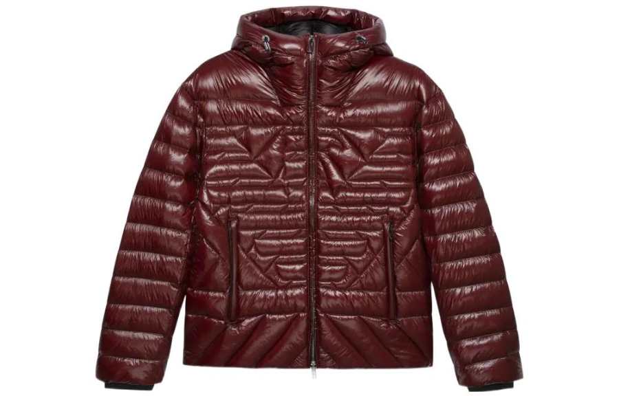 EMPORIO ARMANI Down Jackets Men's Red Hooded Thickened Other
