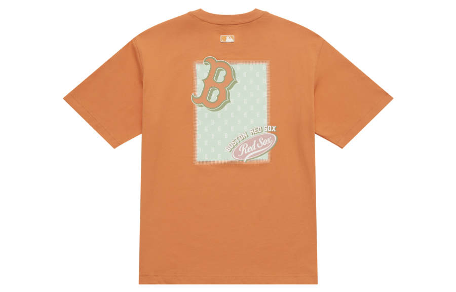 MLB MLB MONOGRAM Collection Basic Boston Red Sox T Shirt Unisex Light Orange