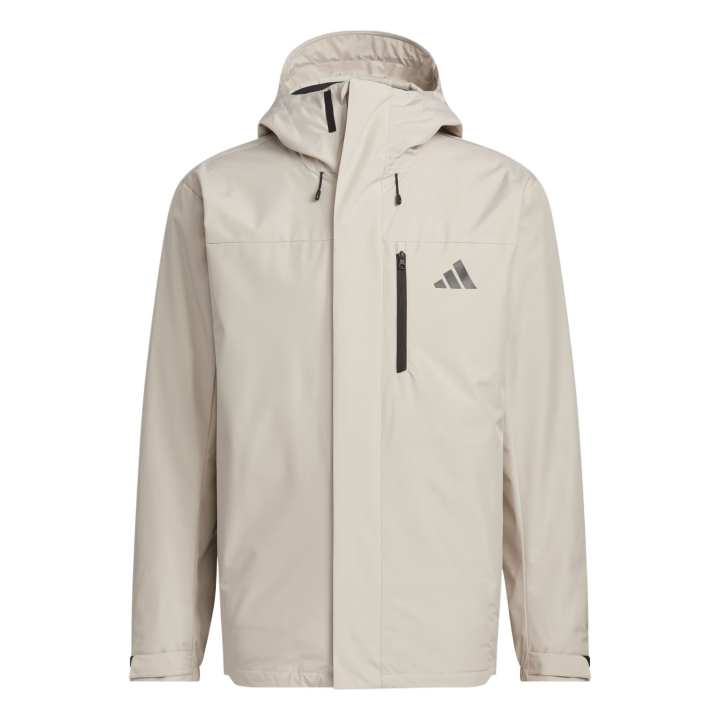 Adidas Adidas THREE IN ONE 3 in 1 Water Repellent Fleece Lined Solid Color Versatile Casual Hooded Jackets & Coats Unisex