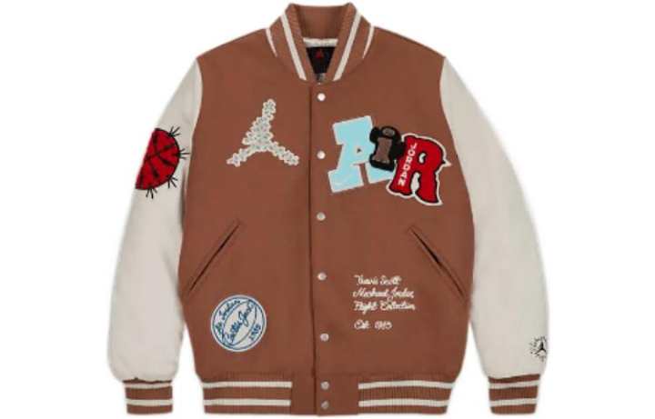 Jordan Travis Scott X JORDAN Varsity Jacket Asia Sizing
