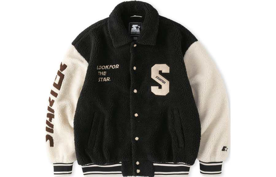 STARTER STARTER Baseball Jerseys Unisex Black Lapel Moderate Mock Two Piece