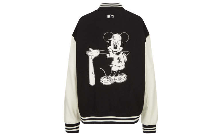 MLB X Disney MLB X Disney Baseball Jerseys Unisex Black Baseball Collar Moderate Straight Fit