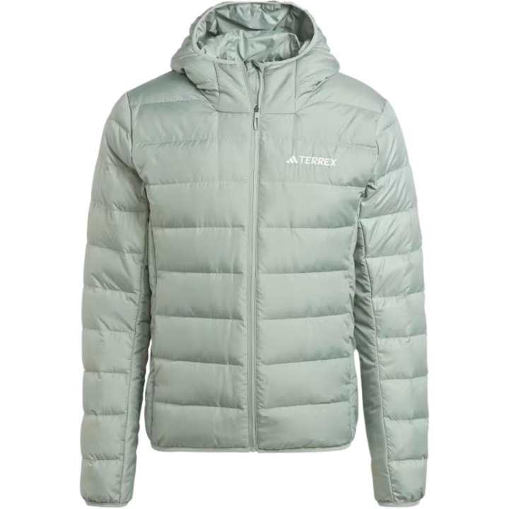 Adidas Adidas ULT TERREX MULTI LIGHT DOWN HOODED JACKET Jackets & Coats Men's Silver Green