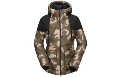 Jack Wolfskin Down Jacket Men's Black/Sand Dune Pattern