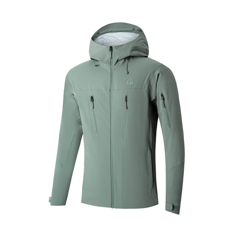 361° Windbreaker Jackets Unisex Spruce Green Hooded Moderate