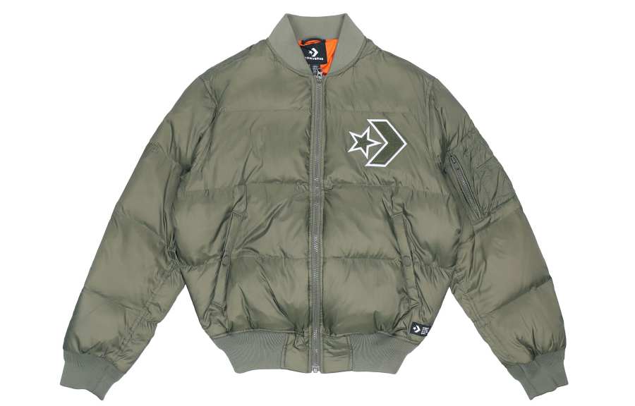Converse Converse Baseball Jerseys Men's Grass Green Baseball Collar Moderate Straight Fit