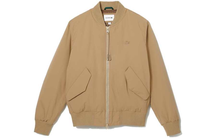 LACOSTE LACOSTE Jackets Men's Khaki Baseball Collar Moderate Other