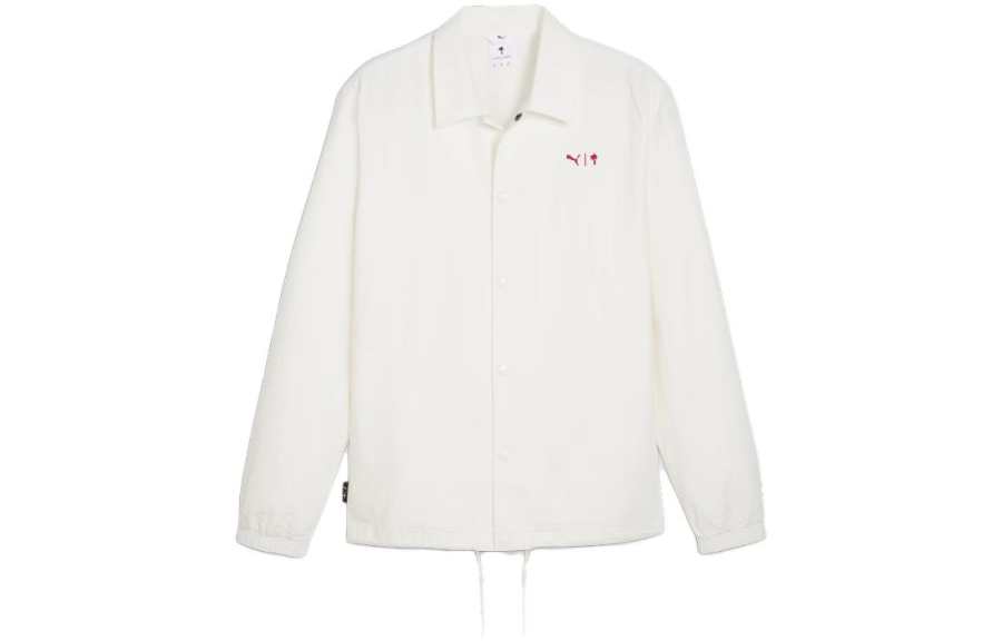 PUMA PUMA Jackets Men's White Lapel Moderate Other