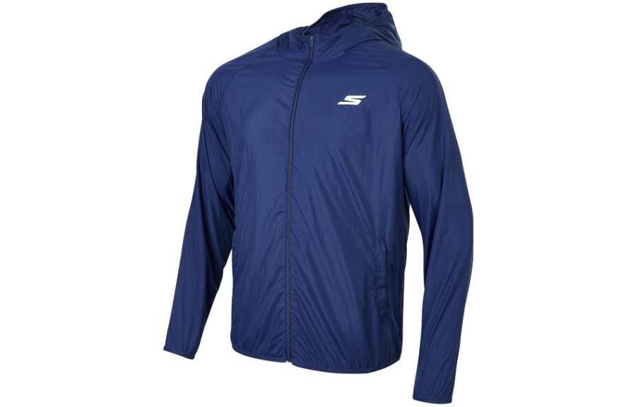 Skechers Breathable And Windproof Sun Protection Clothing Men's Medieval Blue