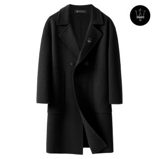 Maserati Coats Unisex Suit Collar Thickened Straight Fit