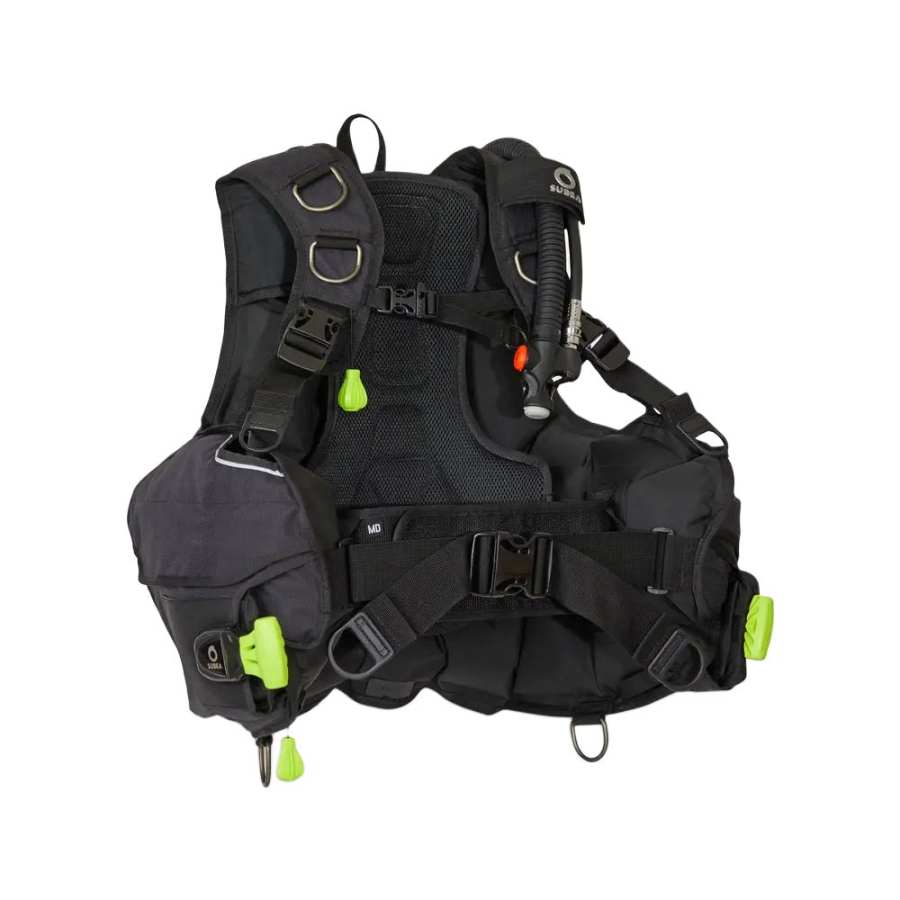 DECATHLON SUBEA SCD 500 Vest Unisex Black/Fluorescent Cool Yellow