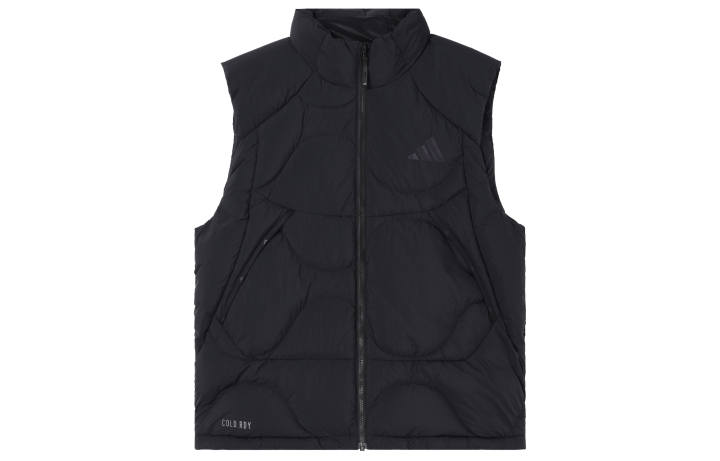 Adidas Adidas Down Vests Men's Black Stand Collar Moderate
