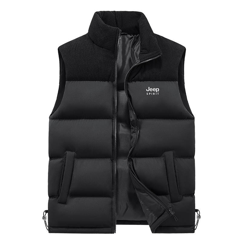 JEEP SPIRIT Vests Unisex Stand Collar Thickened Workwear