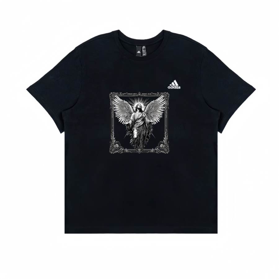 Adidas Adidas T Shirts Unisex Black Crew Neck Moderate Straight Fit
