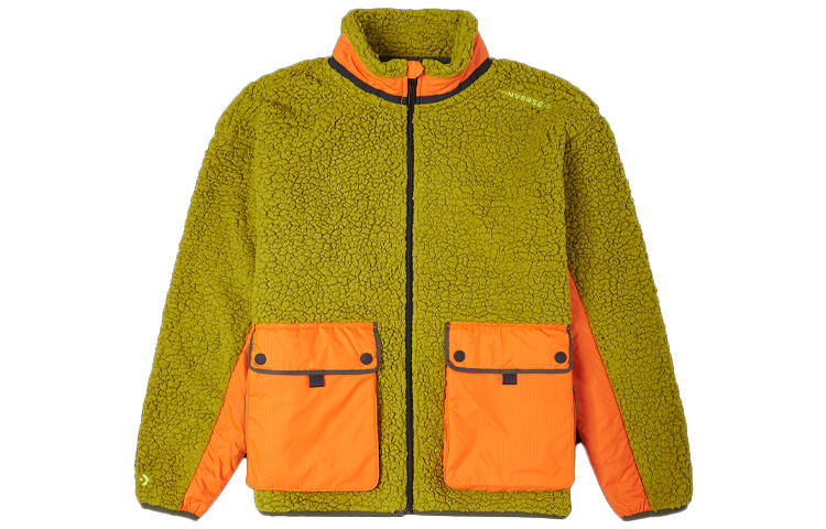 Converse Converse Velvet Jackets Men's Moss Green Stand Collar Moderate