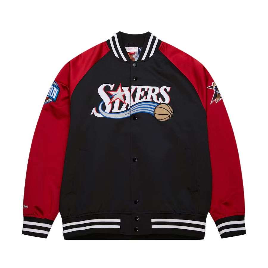 Mitchell Ness x NBA Philadelphia 76ers Jackets & Coats Men's Black