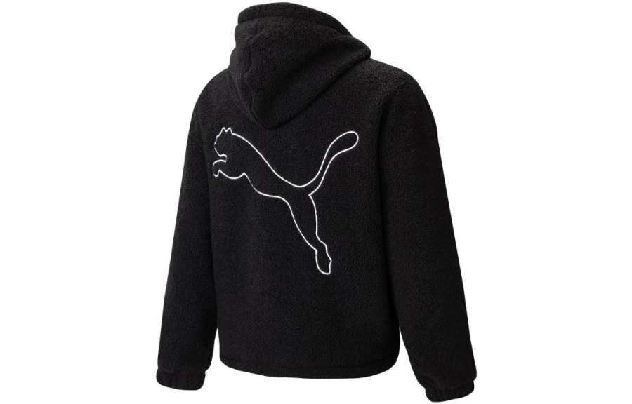 PUMA Velvet Jackets Unisex Black Hooded Moderate