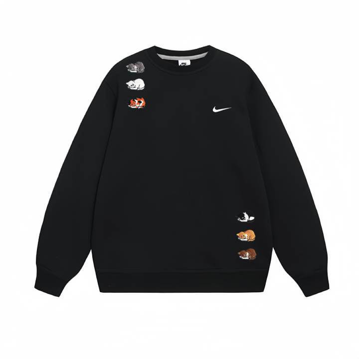 Nike Nike Sweatshirts Unisex Black Crew Neck Moderate Regular