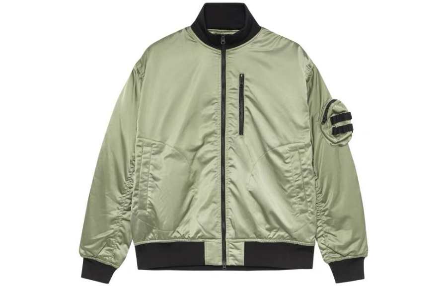 Onitsuka Tiger Jackets Men's Green Crew Neck Moderate Other