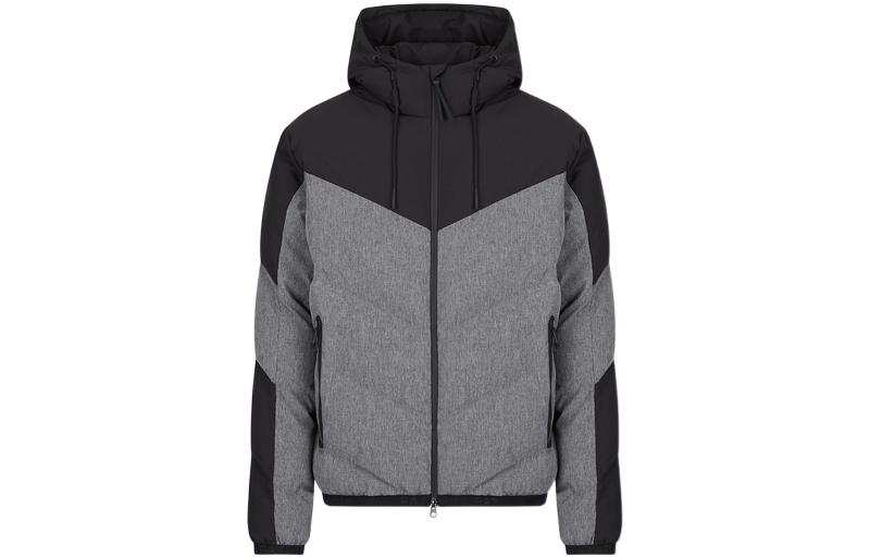 EMPORIO ARMANI FW22 Puffer Jacket Men's Gray Black