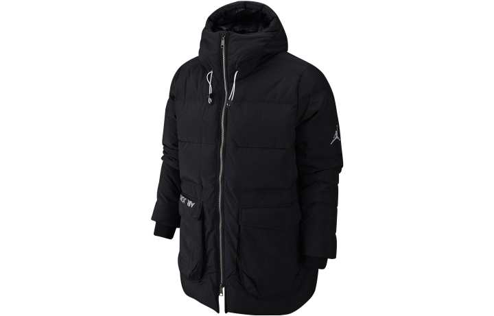 Jordan Jordan Down Jackets Men's Black Hooded Moderate Other