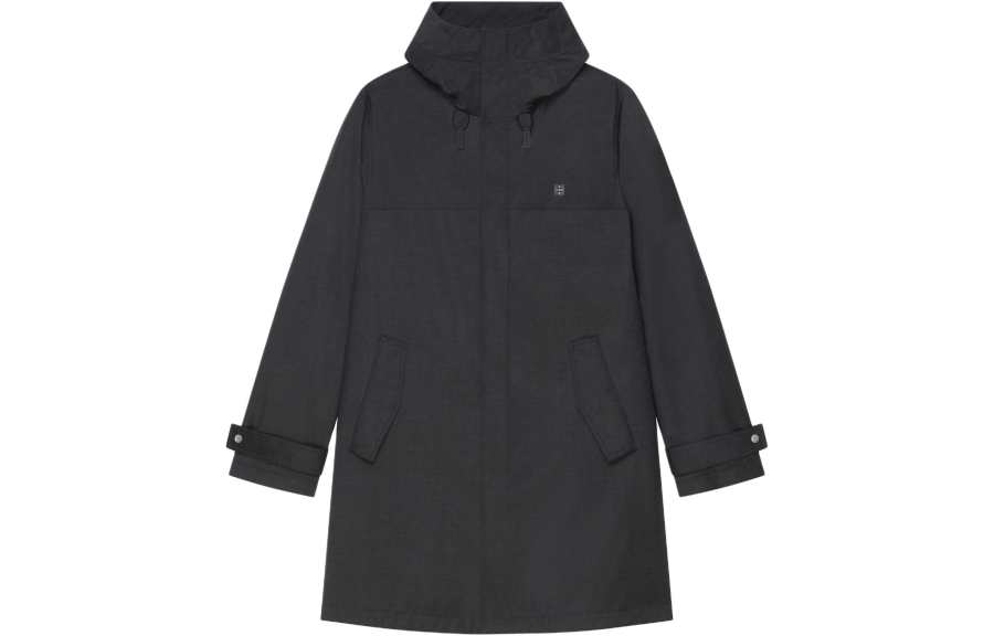 Givenchy Givenchy Coats Men's Dark Gray Hooded Moderate Straight Fit