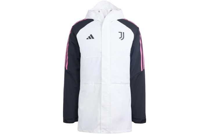 Adidas Adidas Juventus Puffer Jackets Men's White Hooded Moderate Parka Puffer Jacket