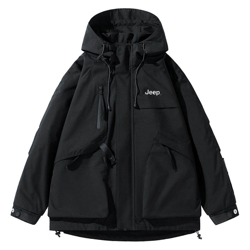 Jeep Urban Outdoors Jackets Unisex Hooded Thickened Soft Shell