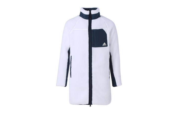 Adidas Adidas Velvet Jackets Unisex White Stand Collar Thickened