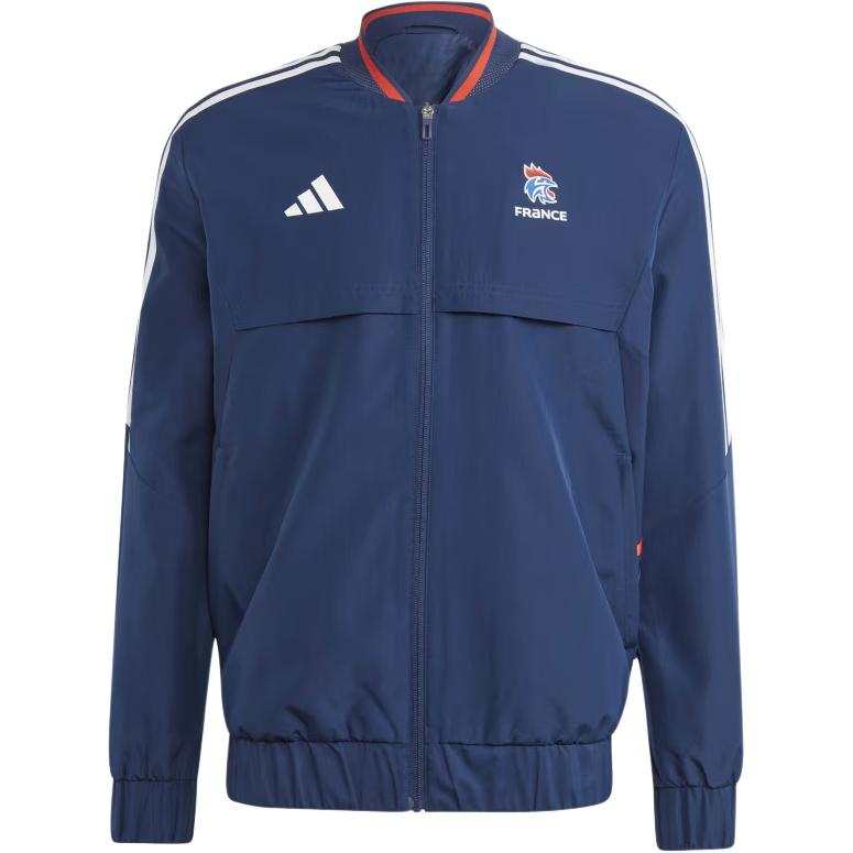Adidas Adidas France Handball Anthem Track Top Jackets & Coats Men's Marine Blue
