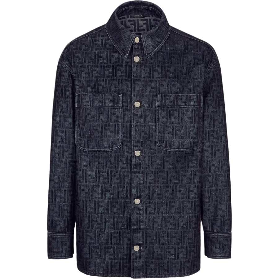 FENDI Ff Jacquard Denim Shirt Jacket