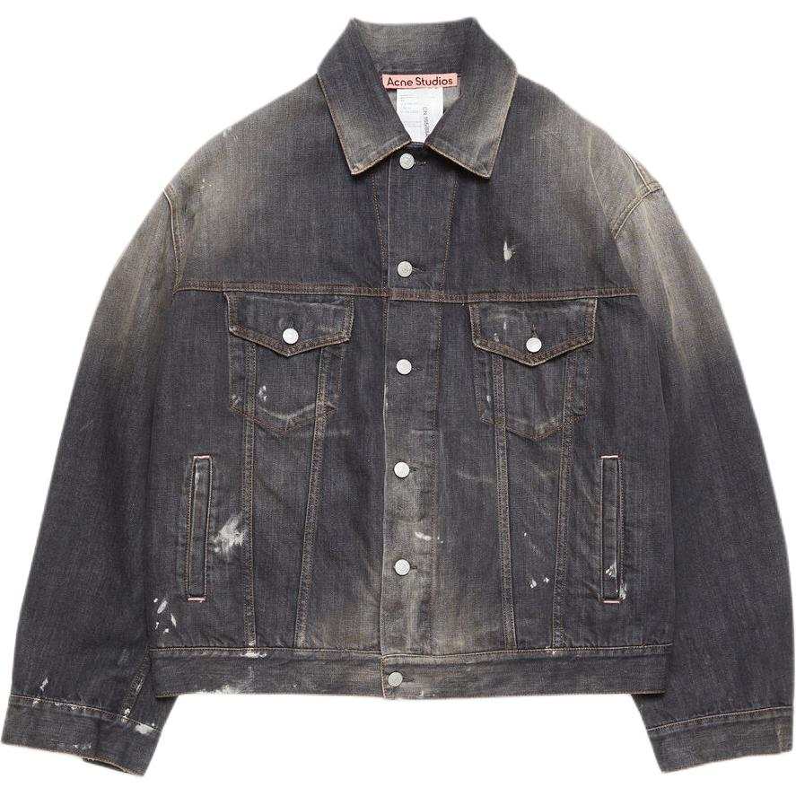 Acne Studios Acne Studios Button Up Distressed Denim Jacket