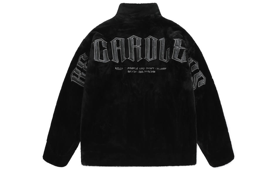 BJHG Velvet Jackets Unisex Stand Collar Thickened