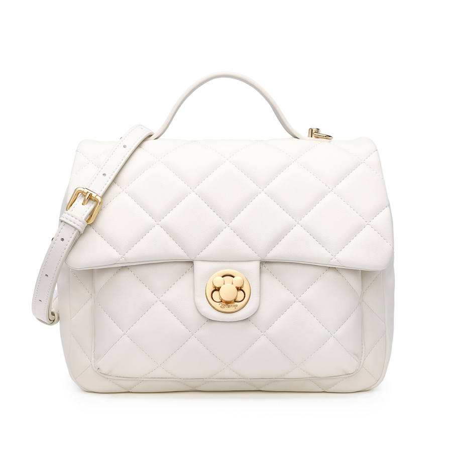 Disney Pu Handbag Regular Women's Ecru/Black
