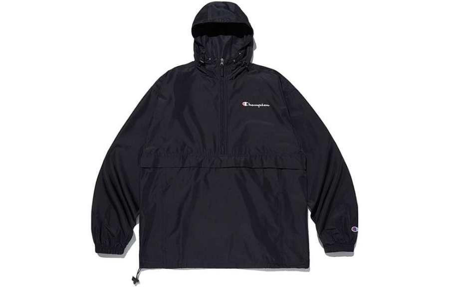 Champion Jackets Men's Black Hooded Non Detachable Moderate Other