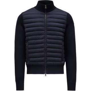 Moncler Logo Patch Zip Up Padded Jacket