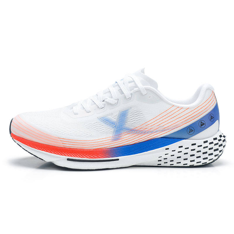 XTEP Low top Training Running Shoes Men's Classic White Laser Red Lyon Blue