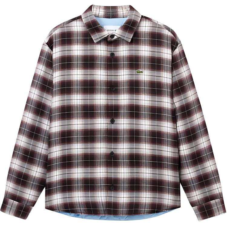 LACOSTE LACOSTE Jackets & Coats Men's Red White Plaid