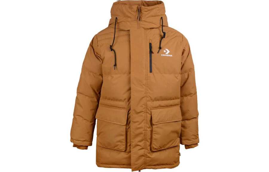 Converse Converse Down Jackets Men's Yellow Hooded Moderate Other