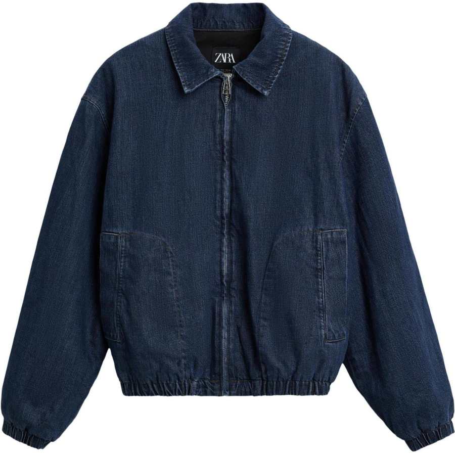 ZARA ZARA Denim Jacket Men's Dark Blue
