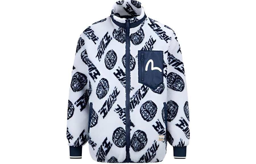 EVISU EVISU Velvet Jackets Men's Multicolor Stand Collar Moderate