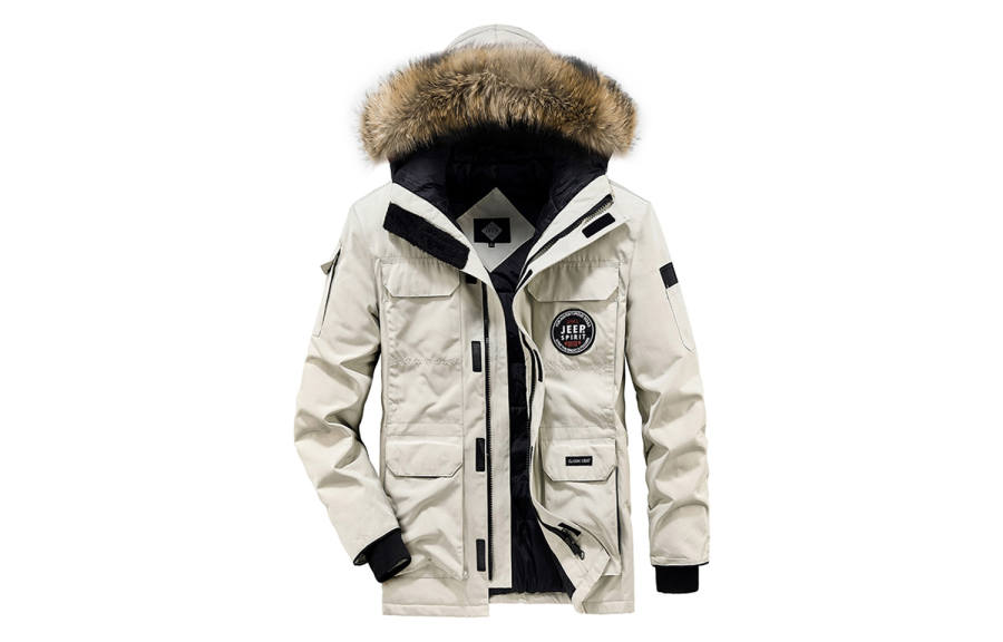 JEEP SPIRIT Down Jackets Men's Hooded Thickened Down Jacket