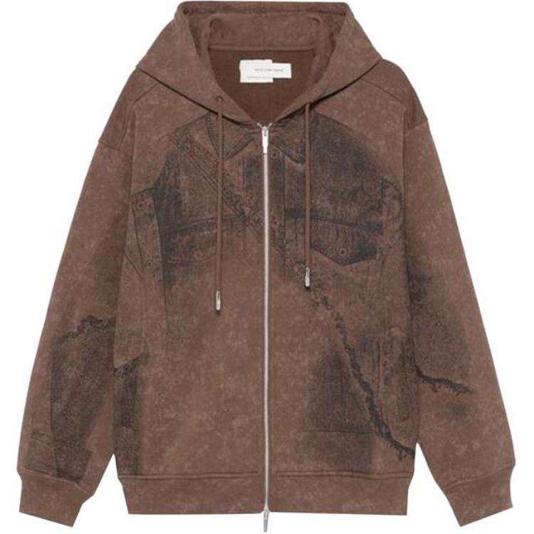 Feng Chen Wang Feng Chen Wang Deconstruction Printed Hoodie