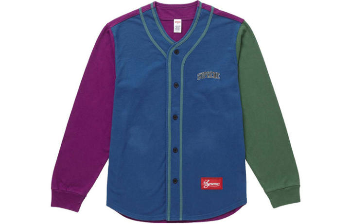 Supreme Supreme Color Blocked Baseball Top