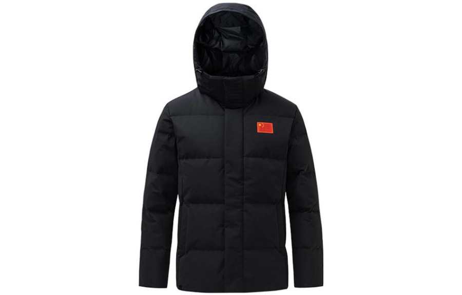 ANTA ANTA Down Jackets Men's Black Hooded Thickened Other