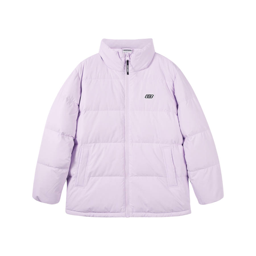 Skechers Down Jackets Unisex Mist Purple/02PM Stand Collar Moderate