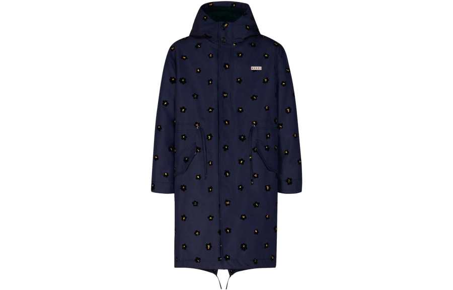 MARNI MARNI Draft Flower Hooded Parka Coat