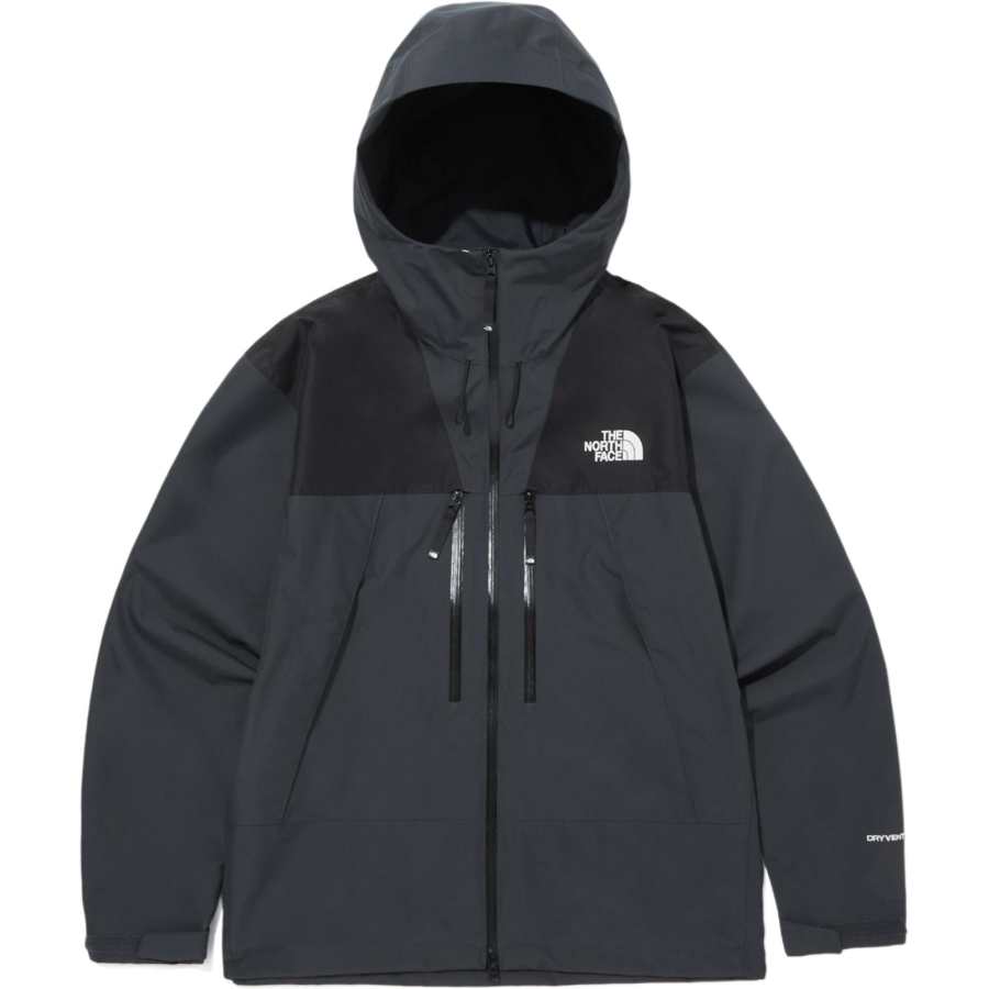 THE NORTH FACE Waterproof And Windproof Windbreaker Jacket Unisex Charcoal Gray