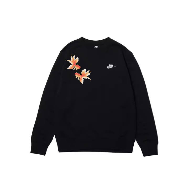 Nike Nike Sweatshirts Men's Black Crew Neck Moderate Regular