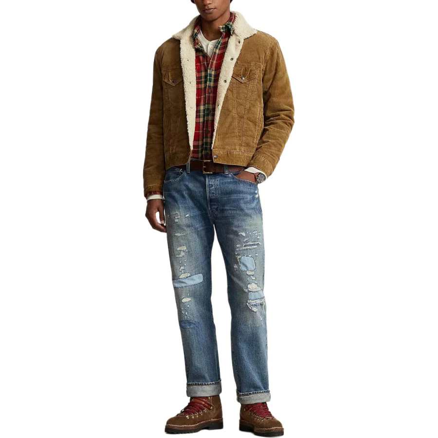Polo Ralph Lauren 【Zoomed ImageryPrevious Season】fleece-collar button-up corduroy jacket